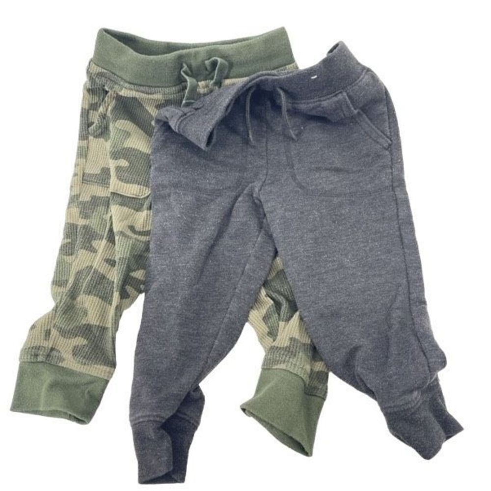 Garanimals Baby Jogger Pants Kids 2 Piece Camouflage Green Gray Size 2T